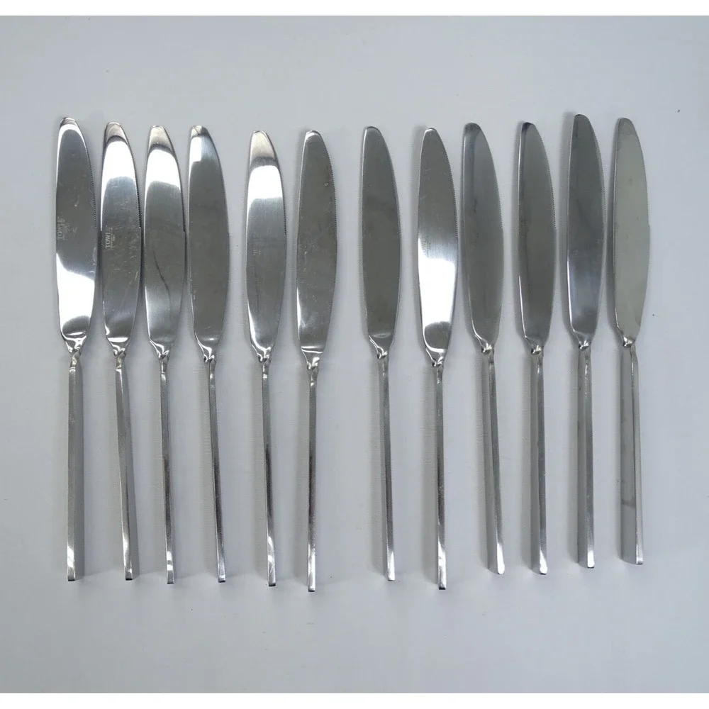Towle 18/0 Stainless Briggs Living Collection Angled‎ Flatware 12 Dinner Knife